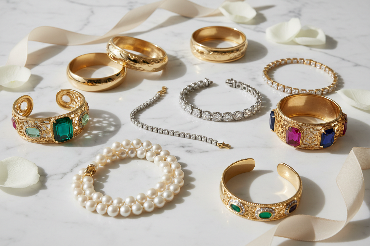 Beautiful luxury bracelets for women with delicate chain and modern elegant design
