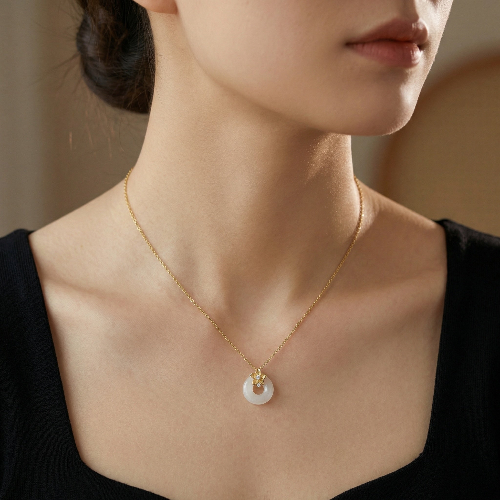 Floral Blossom Pendant Necklace