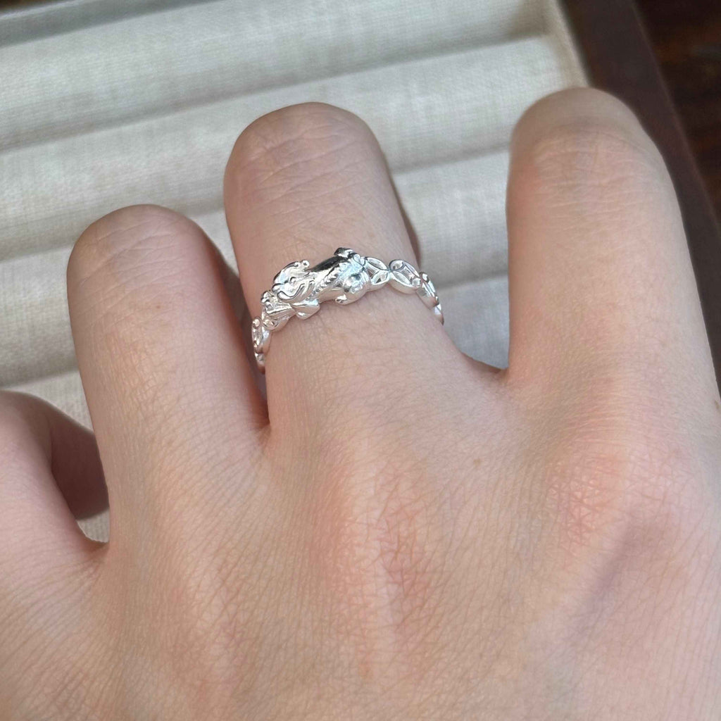 Fortuna Pixiu Coin Ring in Sterling Silver