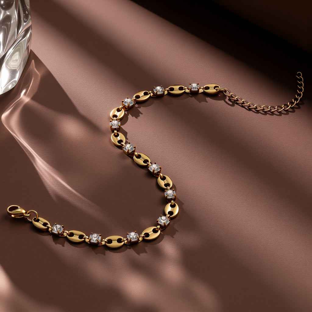 Oval Titanium Steel Bracelet for Women | Elegant Circular Minimalist Jewelry