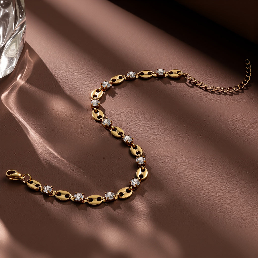 Oval Titanium Steel Bracelet for Women | Elegant Circular Minimalist Jewelry