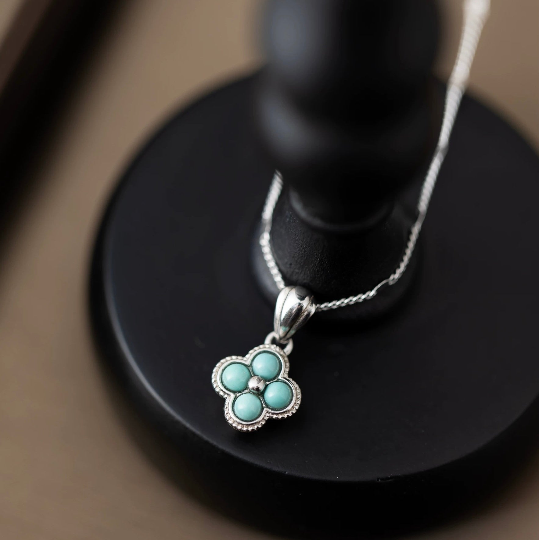 Turquoise Clover Necklace