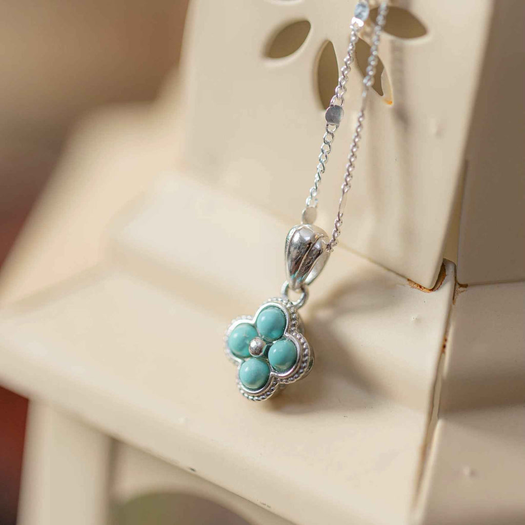 Turquoise Clover Necklace