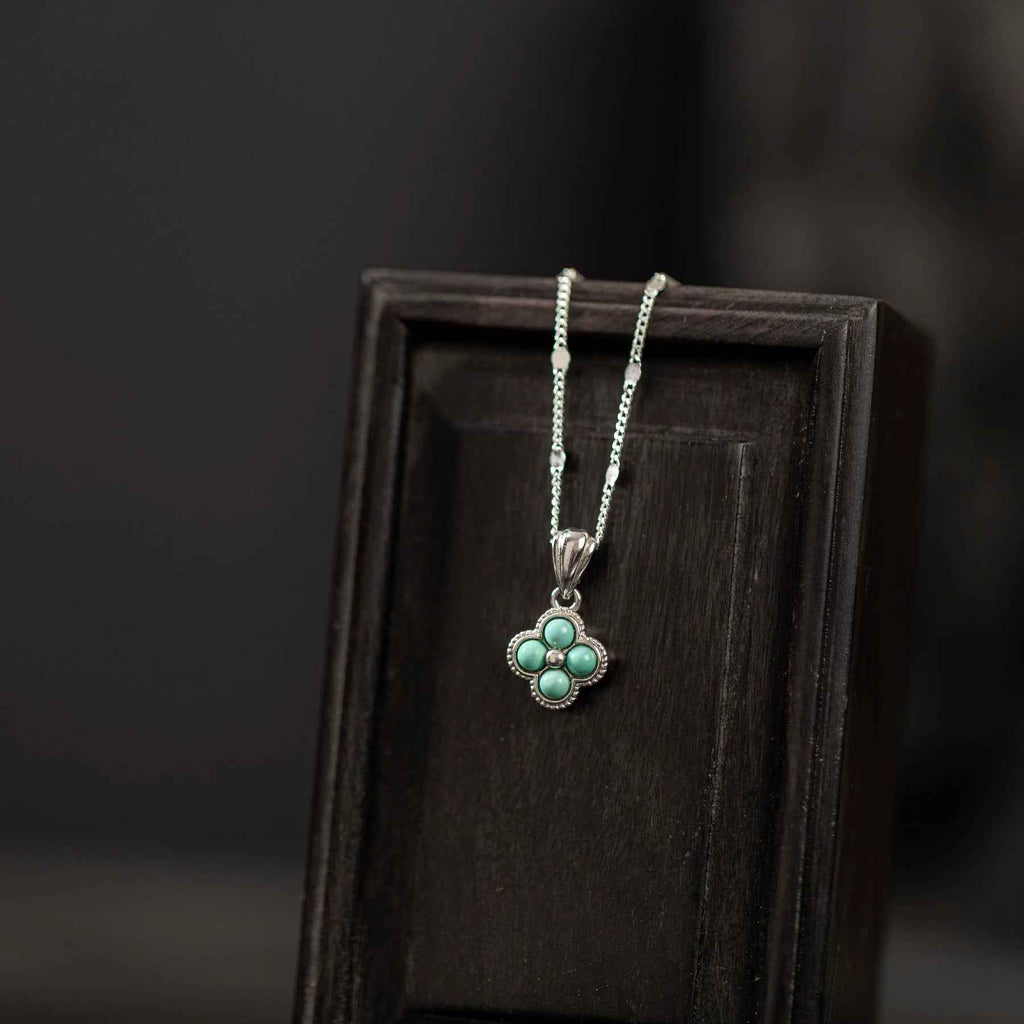 Turquoise Clover Necklace