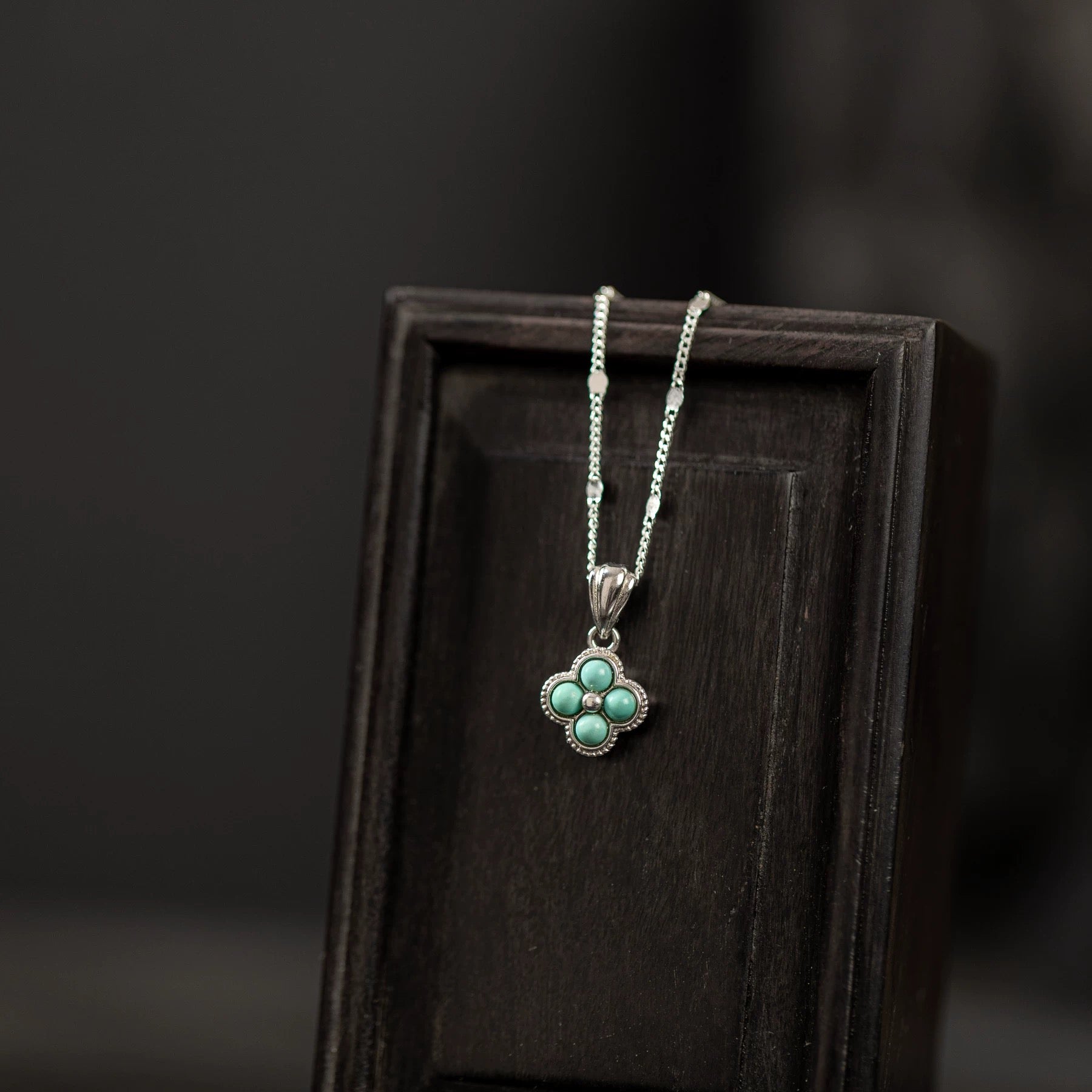 Turquoise Clover Necklace