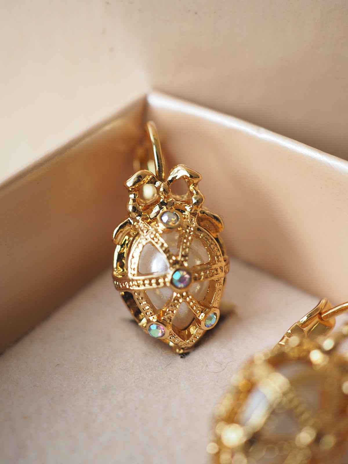 Vintage Pearl Pendant Earrings for Women | Luxury Elegant Jewelry