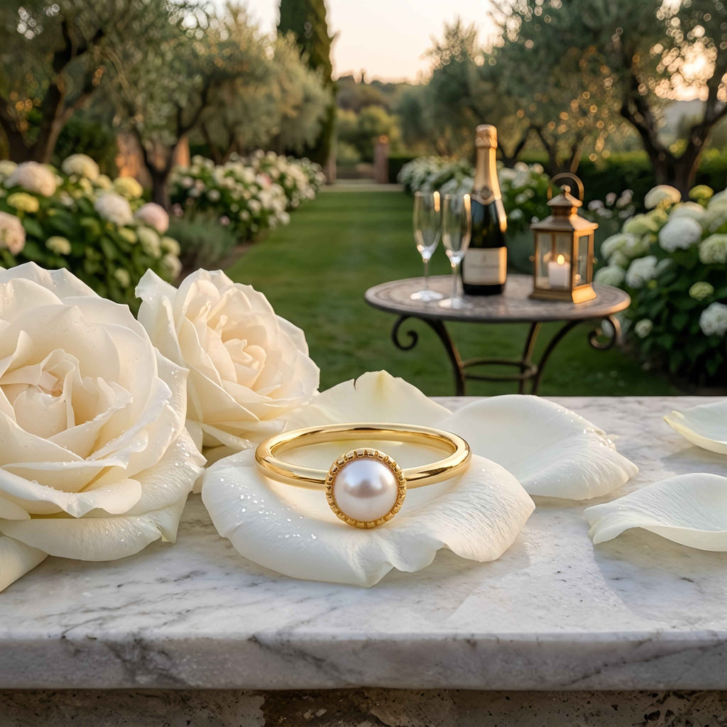 Pearl Sunburst Ring