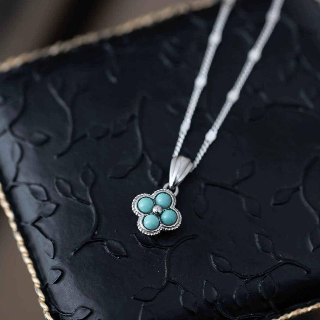Turquoise Clover Necklace