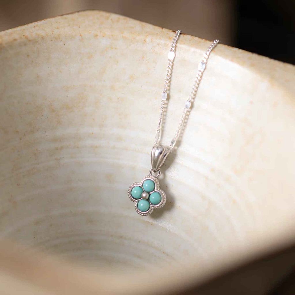 Turquoise Clover Necklace