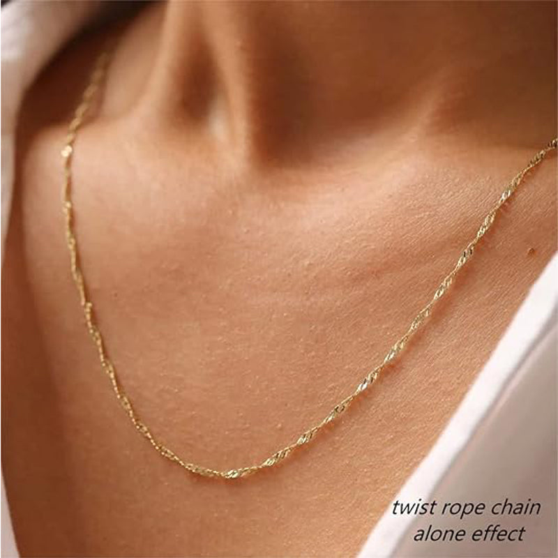 14K Gold Plated Solitaire Pendant Necklace for Women | Premium Elegant Jewelry