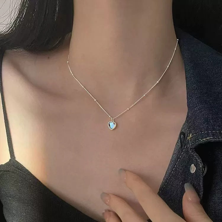 Luxury Loving Heart Gradient Pendant Necklace for Women | Elegant Jewelry